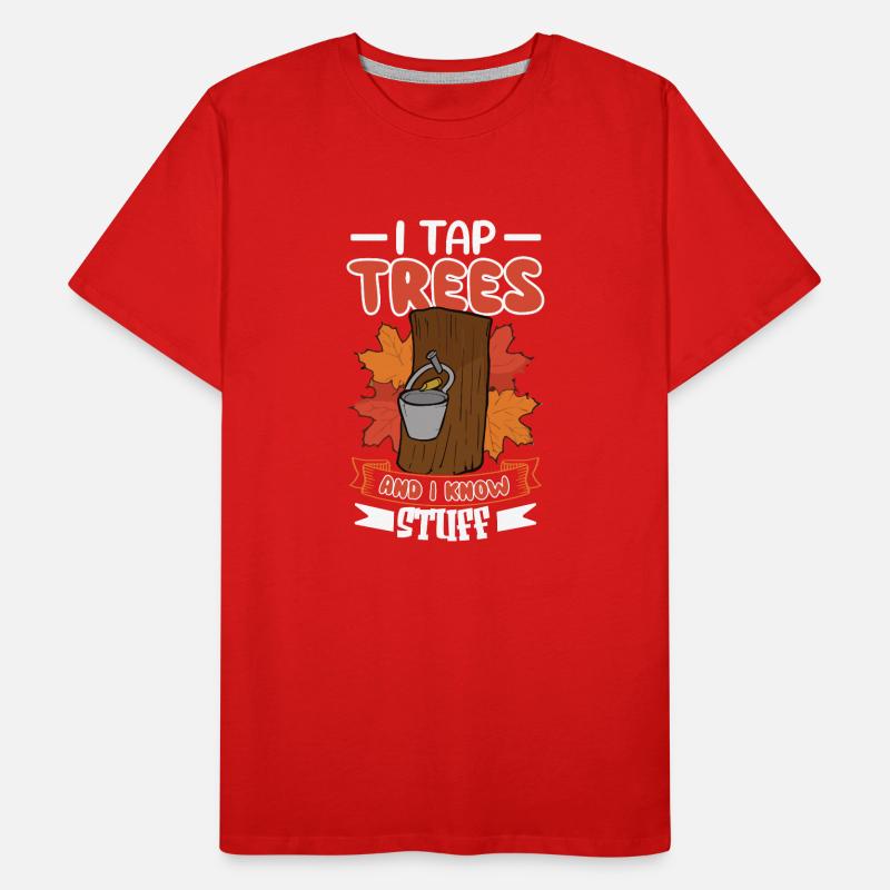 Tradition et cônes de Maple Sirop Canada T-shirt bio Premium Homme