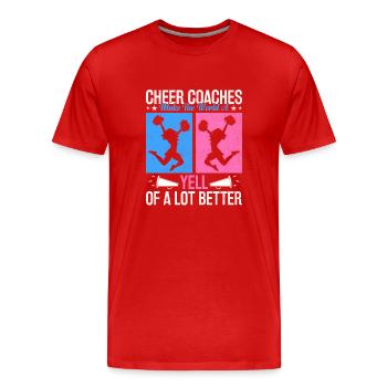Cheerleading Coach Cheer Coach Cheerleader Cheer T - Männer Premium Bio T-Shirt - Rot - Vorne - Damien (186cm)