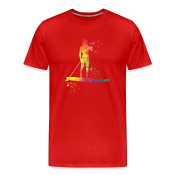 Stand Up Paddling Stand Up Board Sup - Männer Premium Bio T-Shirt - Rot - Vorne - Damien (186cm)