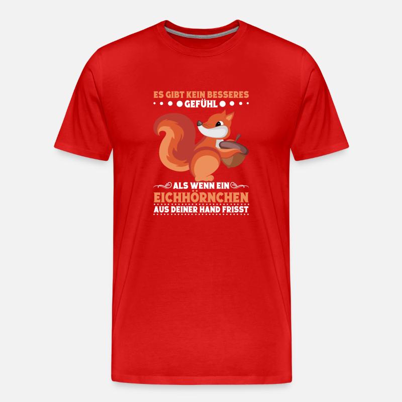 Eichhörnchen Haus Murmeltier Streifenhörnchen - Männer Premium Bio T-Shirt - Rot