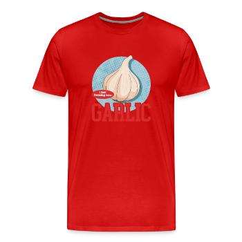 Cadeau de saveur d’ail et d’ail - T-shirt bio Premium Homme - rouge - Devant - Damien (186cm)