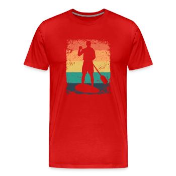 Stand Up Paddling Stand Up Board Sup - Männer Premium Bio T-Shirt - Rot - Vorne - Damien (186cm)