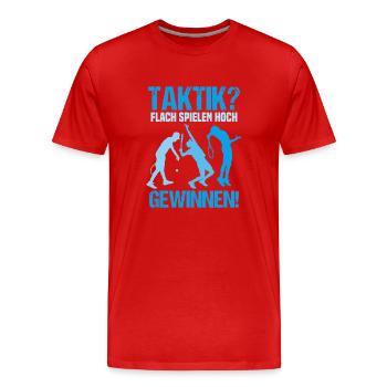 Taktik Tennis Humor Tennisspieler - Männer Premium Bio T-Shirt - Rot - Vorne - Damien (186cm)