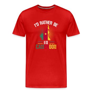 Flag of Cameroon Cameroon - Men's Premium Organic T-Shirt - red - Front - Damien (186cm)