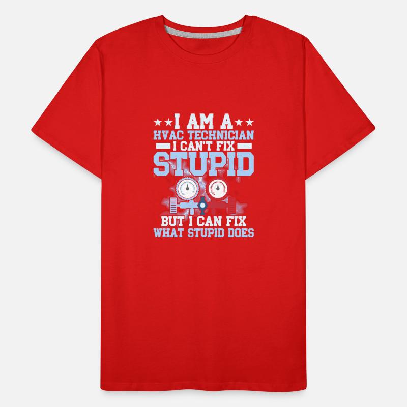 Je suis un technicien CVC AC Tech Installer HVAC Tech T-shirt bio Premium Homme