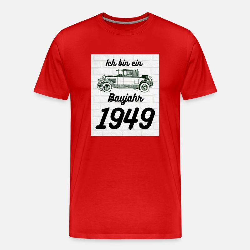Oldtimer 1949 - Männer Premium Bio T-Shirt - Rot