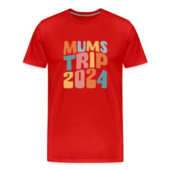 Mums Trip 2024 - Men's Premium Organic T-Shirt - red - Front - Damien (186cm)