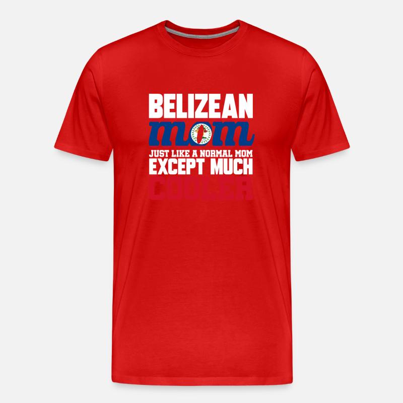 Belize Flagge Belizer - Männer Premium Bio T-Shirt - Rot