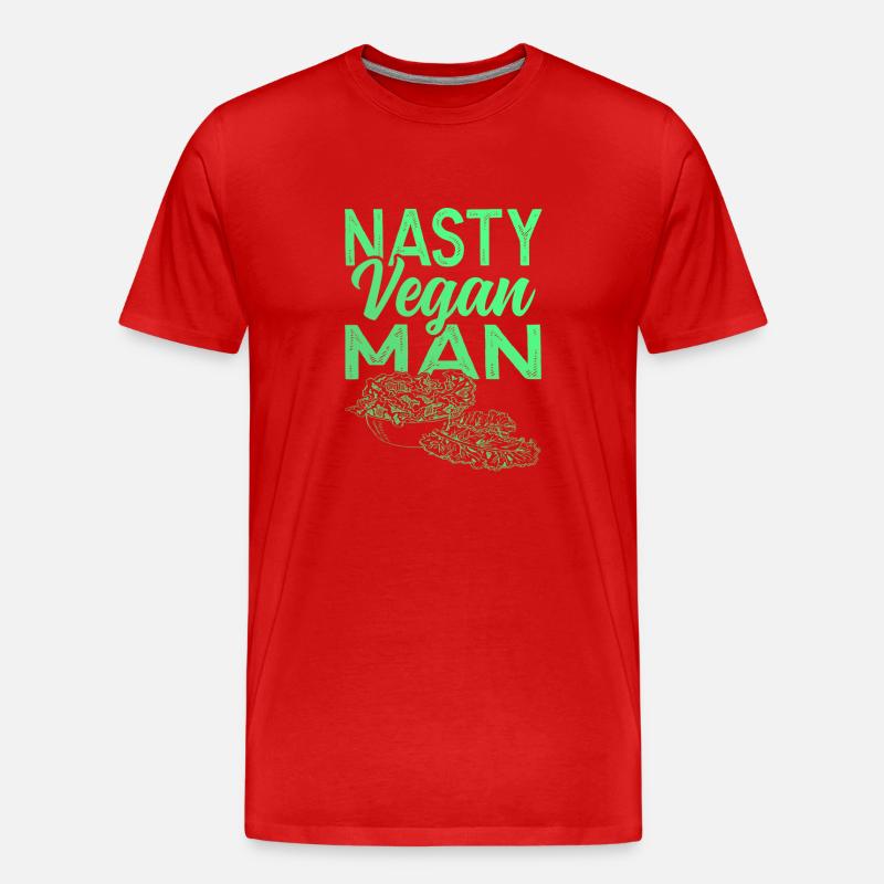 vegan mann - Männer Premium Bio T-Shirt - Rot