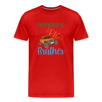 big brother, Befördert zum großen Bruder Geschenk - Männer Premium Bio T-Shirt - Rot - Vorne - Damien (186cm)