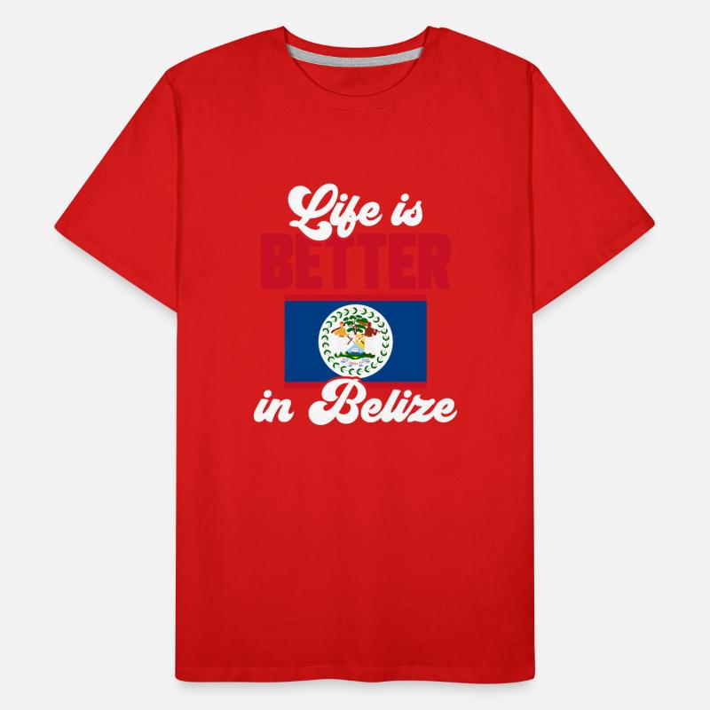 Belize Flag Belizean Men's Premium Organic T-Shirt