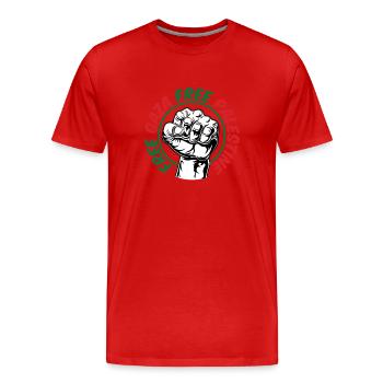 Free Gaza Free Palestine - Men's Premium Organic T-Shirt - red - Front - Damien (186cm)