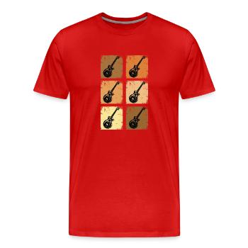 Accessoires de guitare Cordes de guitare électrique Guitares électriques - T-shirt bio Premium Homme - rouge - Devant - Damien (186cm)