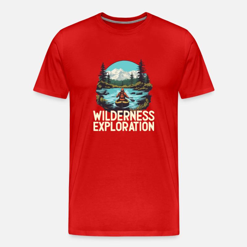WILDERNESS EXPLORATION - Männer Premium Bio T-Shirt - Rot