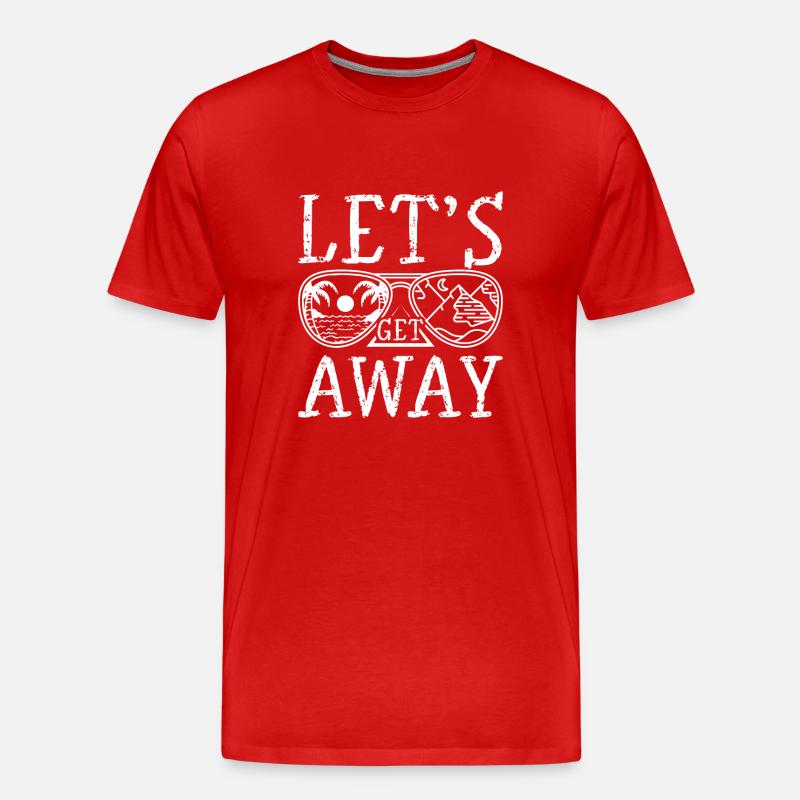 Évadéons-nous, voyageons souvent - T-shirt bio Premium Homme - rouge