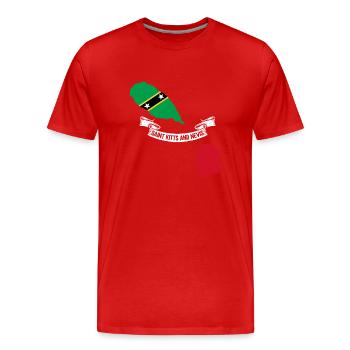 St. Kitts und Nevis Flagge - Männer Premium Bio T-Shirt - Rot - Vorne - Damien (186cm)