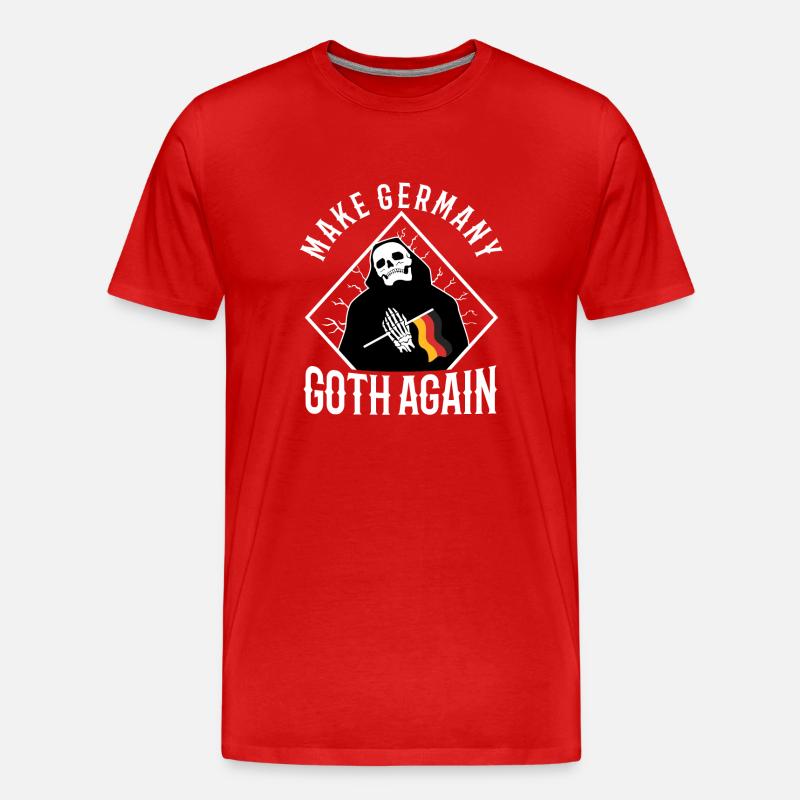 Make Germany goth again - Männer Premium Bio T-Shirt - Rot