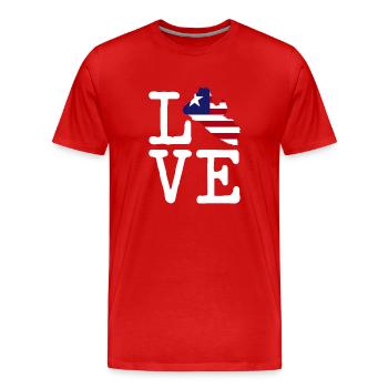 Liberia Flagge Liberianer - Männer Premium Bio T-Shirt - Rot - Vorne - Damien (186cm)