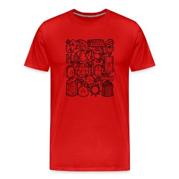 Ecology, environmental protection and sustainability - Men's Premium Organic T-Shirt - red - Front - Damien (186cm)