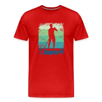 Stand Up Paddling Stand Up Board Sup - Männer Premium Bio T-Shirt - Rot - Vorne - Damien (186cm)
