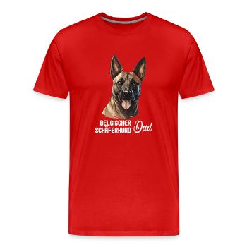 Hund Belgischer Schäferhund - Männer Premium Bio T-Shirt - Rot - Vorne - Damien (186cm)