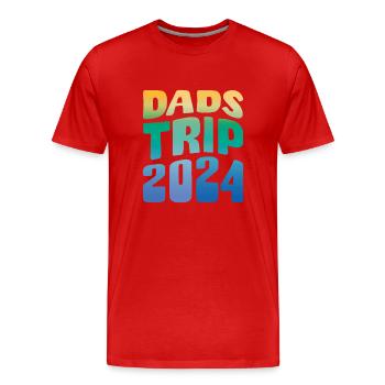Voyage des papas 2024 - T-shirt bio Premium Homme - rouge - Devant - Damien (186cm)