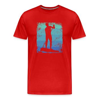 Stand Up Paddling Stand Up Board Sup - Men's Premium Organic T-Shirt - red - Front - Damien (186cm)