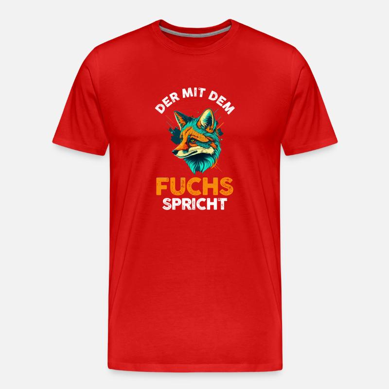 Fuchs - Männer Premium Bio T-Shirt - Rot