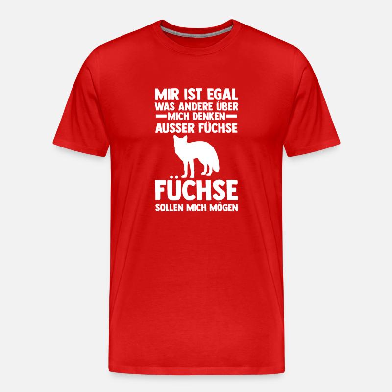 Fuchs - Männer Premium Bio T-Shirt - Rot