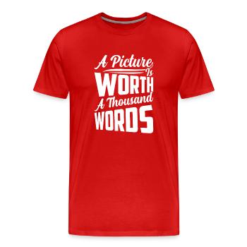 A Picture Is Worth A Thousand Words Photography - Männer Premium Bio T-Shirt - Rot - Vorne - Damien (186cm)