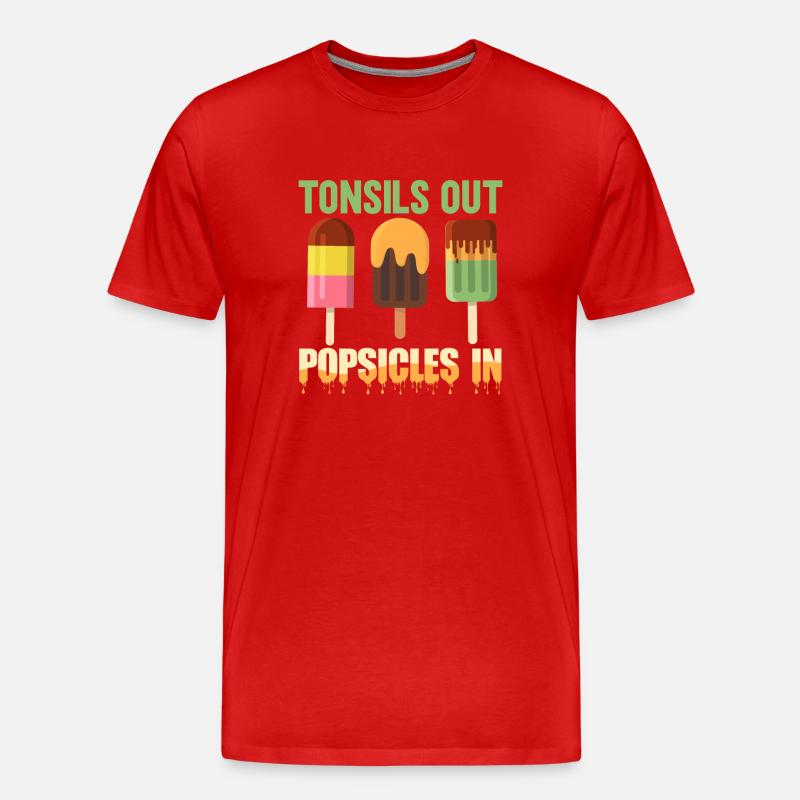 Tonsillektomie Genesung Mandelentfernung - Männer Premium Bio T-Shirt - Rot