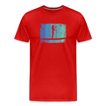 Stand Up Paddling Stand Up Board Sup - Men's Premium Organic T-Shirt - red - Front - Damien (186cm)