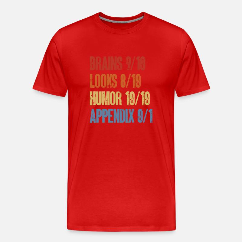 Blinddarm Operation Blinddarmentzündung - Männer Premium Bio T-Shirt - Rot