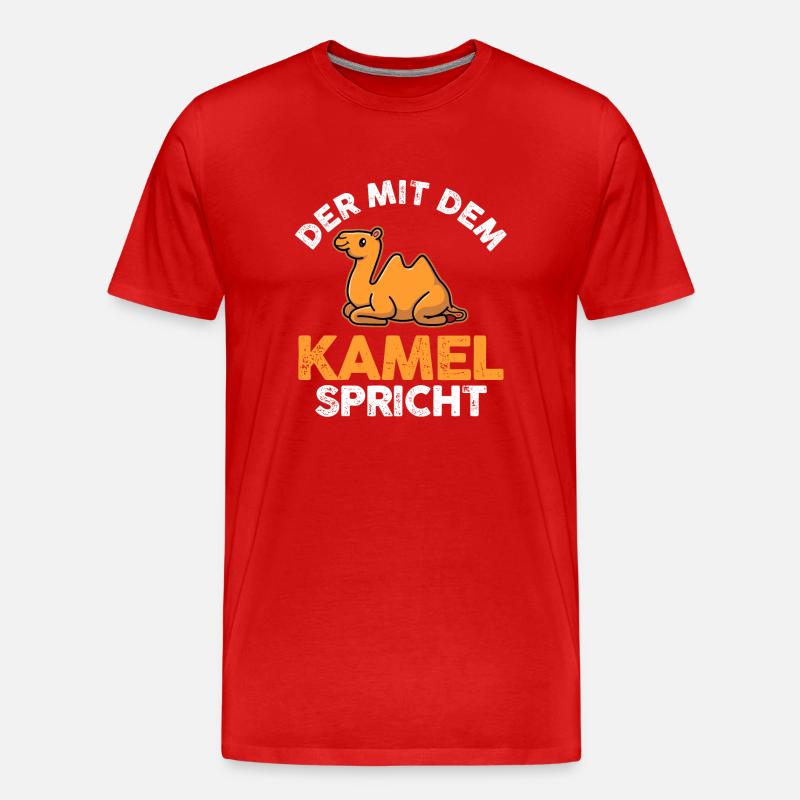 Kamel - Männer Premium Bio T-Shirt - Rot
