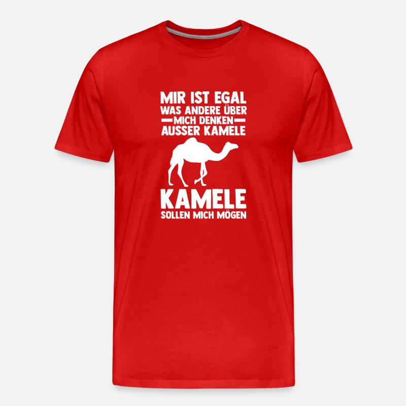 Kamel - Männer Premium Bio T-Shirt - Rot