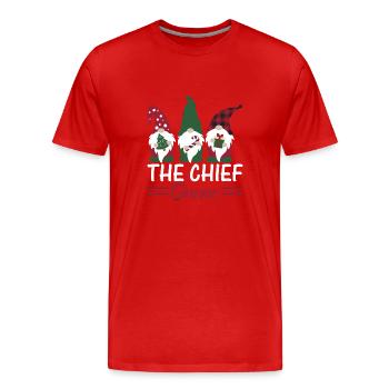 Le Nain en chef - Gnomies - T-shirt bio Premium Homme - rouge - Devant - Damien (186cm)