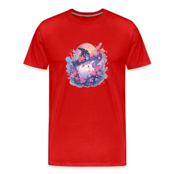 Ghost Halloween Ghost Halloween Ghost Costume - Men's Premium Organic T-Shirt - red - Front - Damien (186cm)