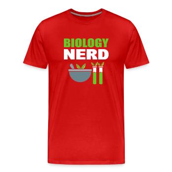 Biology Nerd Biologieprofessor - Männer Premium Bio T-Shirt - Rot - Vorne - Damien (186cm)