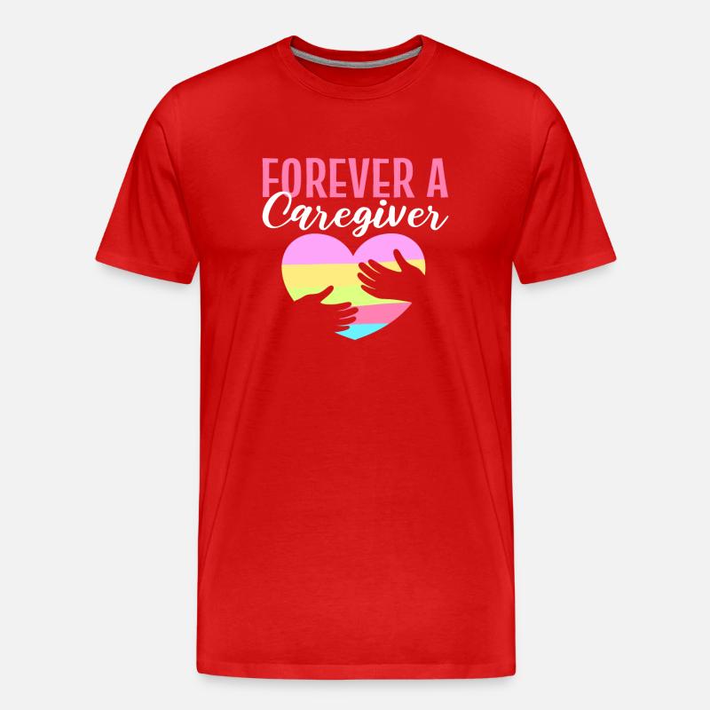 Stolze Pflegekraft - Männer Premium Bio T-Shirt - Rot
