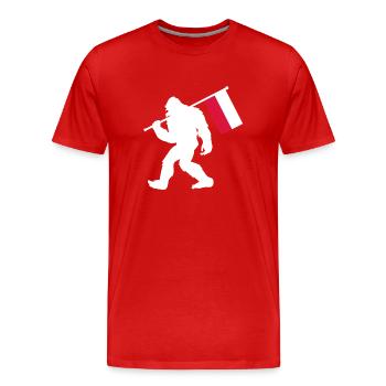 Polen - Männer Premium Bio T-Shirt - Rot - Vorne - Damien (186cm)