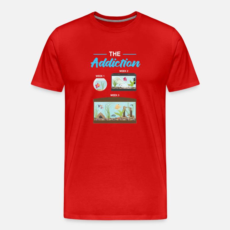 Aquarium - Männer Premium Bio T-Shirt - Rot