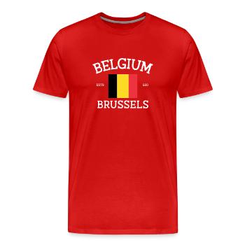 Belgien - Männer Premium Bio T-Shirt - Rot - Vorne - Damien (186cm)