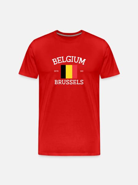 Belgium - Men's Premium Organic T-Shirt - red