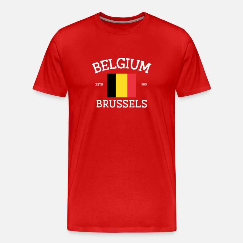 Belgien - Männer Premium Bio T-Shirt - Rot