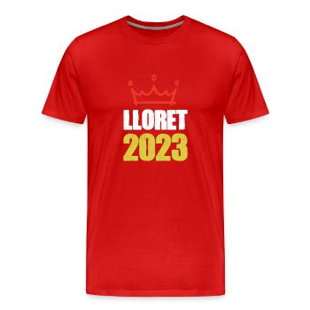 Lloret De Mar 2023 - T-shirt bio Premium Homme - rouge - Devant - Damien (186cm)
