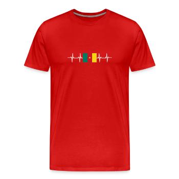 African Flag - Cameroon - Men's Premium Organic T-Shirt - red - Front - Damien (186cm)