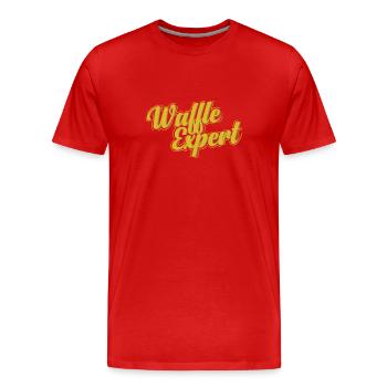 Waffles Expert Teig Gebäck Snack - Männer Premium Bio T-Shirt - Rot - Vorne - Damien (186cm)