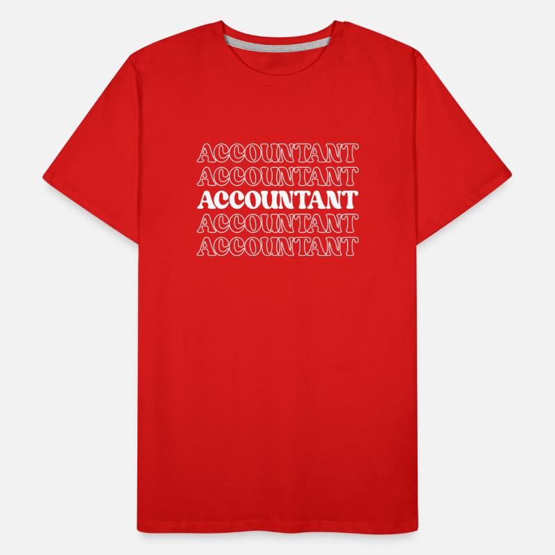 Accountant Bookkeeper Finance Statistics Data Men's Premium Organic T-Shirt