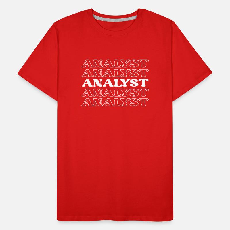 Analyste, Comptable, Data Scientist, Feuille de calcul T-shirt bio Premium Homme