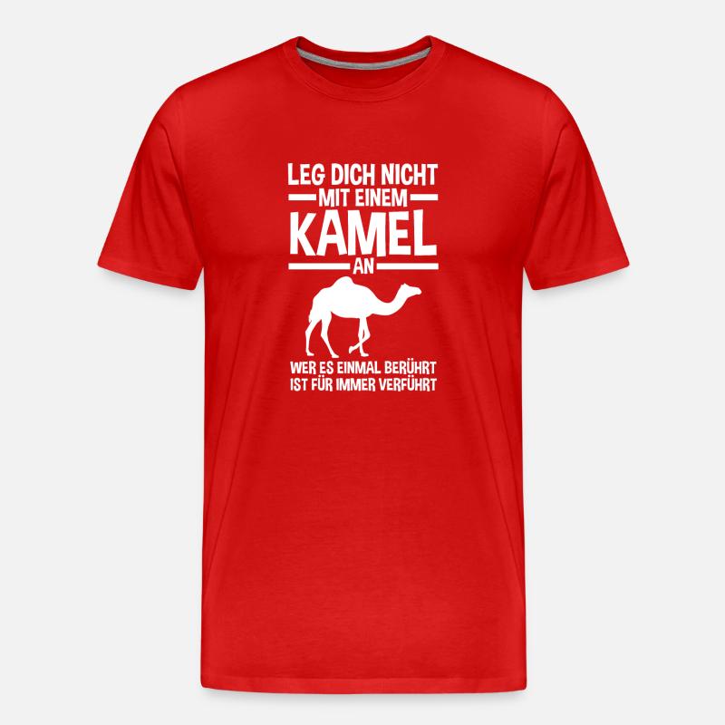 Kamel - Männer Premium Bio T-Shirt - Rot
